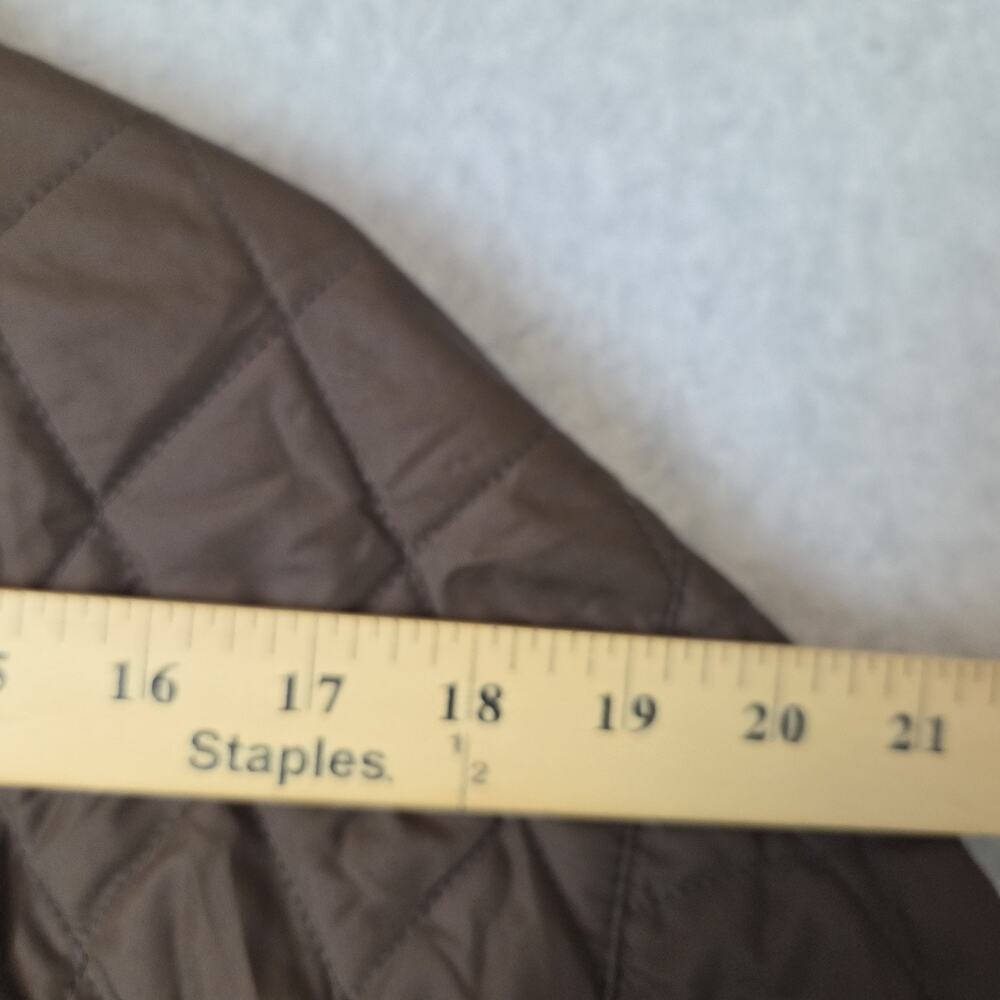 Columbia Interchange Brown LS Quilted Zip Up Puffer Jacket Women's XL Pockets - Picture 10 of 12